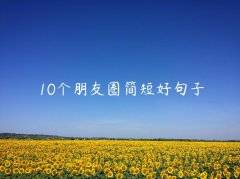 10个朋友圈简短好句子