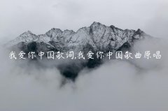 我爱你中国歌词,我爱你中国歌曲原唱